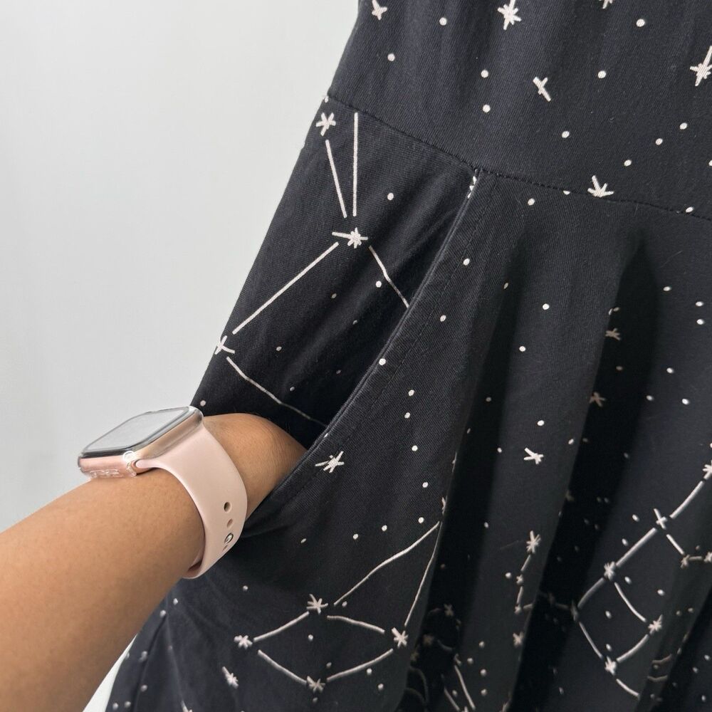 Svaha Constellations Glow In the Dark Twirl Dress Organic Cotton Celestial Sz XS - Picture 6 of 13